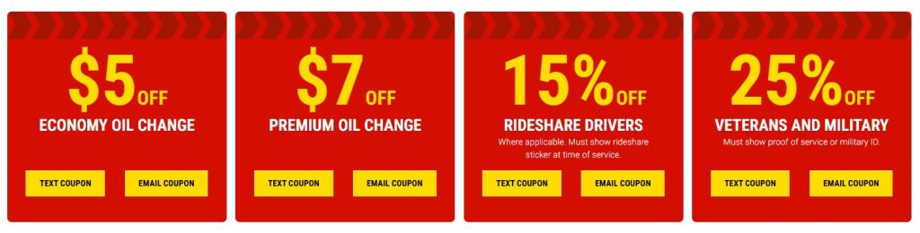 Take 5 Oil Change Coupons